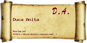 Duca Anita névjegykártya